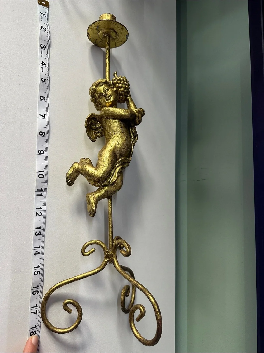 Gold Cherub Candle Holders - Decorative Pair - Picture 6 of 6